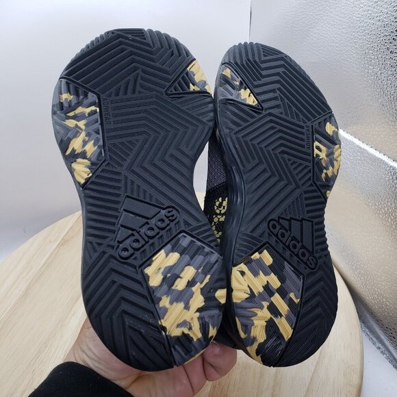 adidas Kid’s Own The Game 2.0 Basketball Sneakers GZ3381 Grey/Gold Size 12.5K - Picture 7 of 8